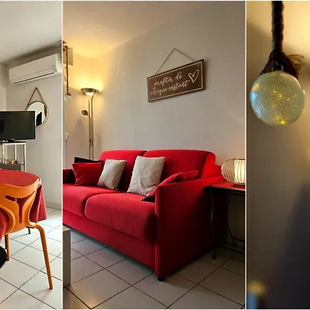 Beachfront For 6 Free Wifi, Air Conditioning, Garage, Swimming Pool דירה Sète